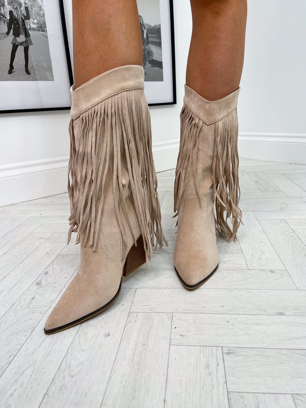 TLB Fringe Cowboy Boots - 2 Colours