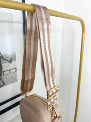 Stripe Mix & Match Bag Strap Gold Hardware - 6 Colours