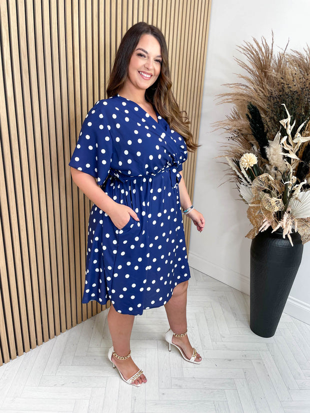 CURVE Delphine Polka Dress - 2 Colours
