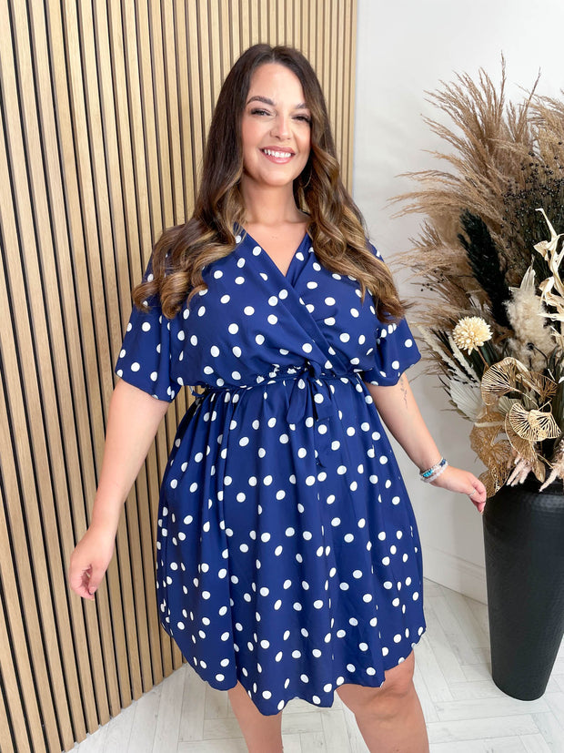 CURVE Delphine Polka Dress - 2 Colours