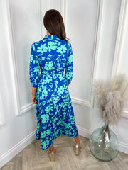 Alix Dress - Blue Floral