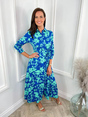 Alix Dress - Blue Floral