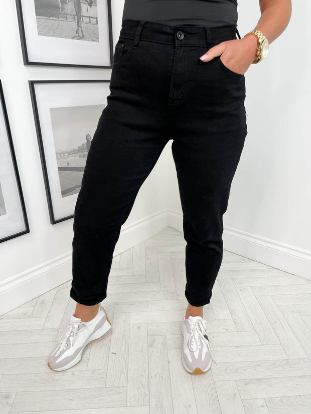 Mica Mom Jean - Black