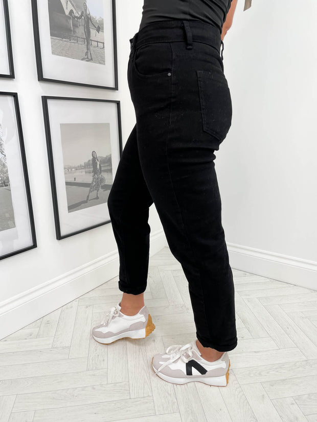 Mica Mom Jean - Black