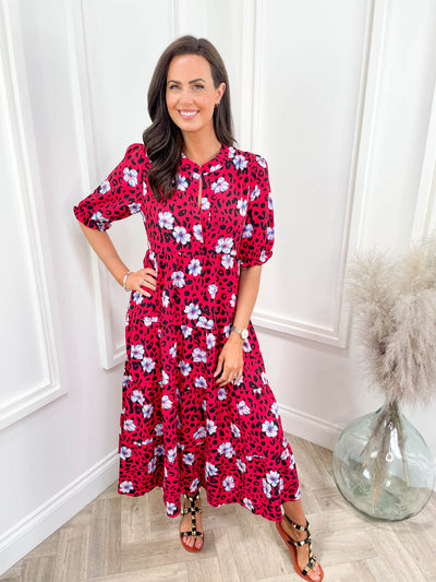 Polly Dress - Red Floral