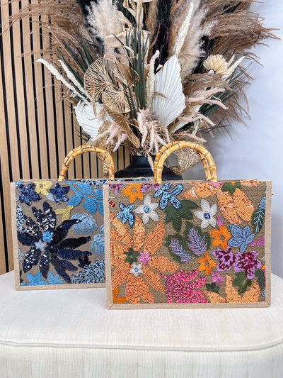 Floral Beach Bag- 2 Colours