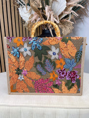 Floral Beach Bag- 2 Colours
