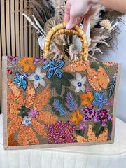Floral Beach Bag- 2 Colours