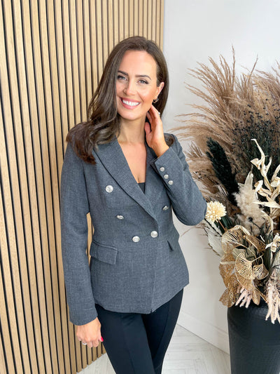 Kendall Luxe Blazer - Charcoal