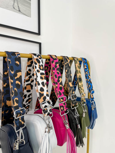 Leopard Mix & Match Bag Strap Silver Hardware - 6 Colours