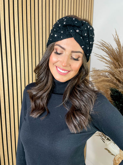 Diamanté Knitted Headband