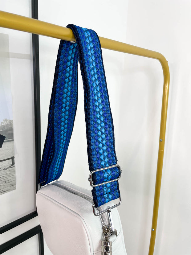 Diamond Mix & Match Bag Strap Silver Hardware - 5 Colours