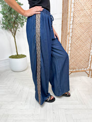 Leanne Trouser Leopard Stripe- 2 Colours