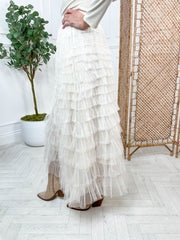 Camellia Midi Skirt - Beige