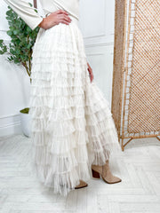 Camellia Midi Skirt - Beige