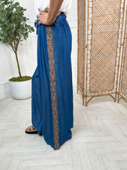 Leanne Trouser Leopard Stripe- 2 Colours