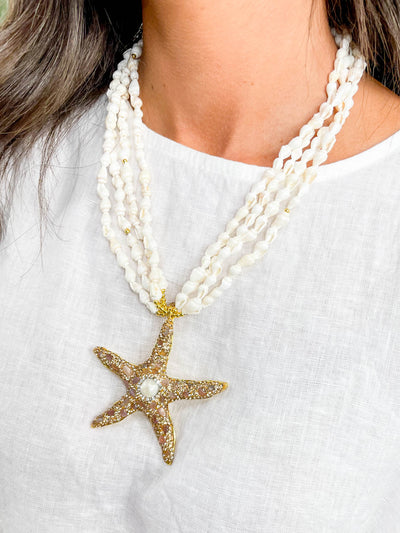 Starfish Pearl Necklace