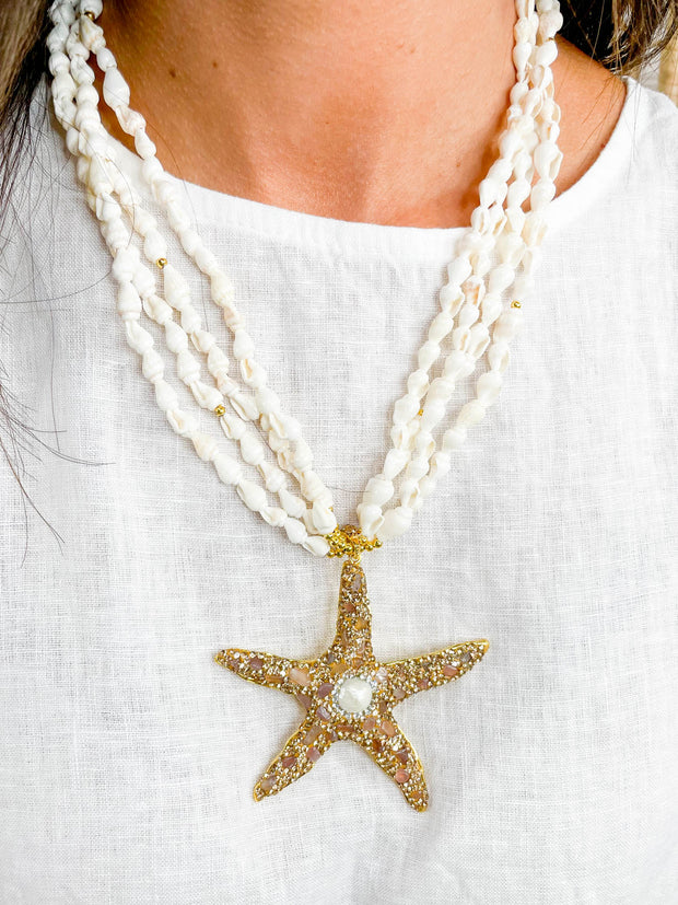 Starfish Pearl Necklace