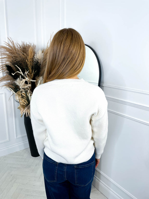 Naomi Knitted Cardigan- Cream