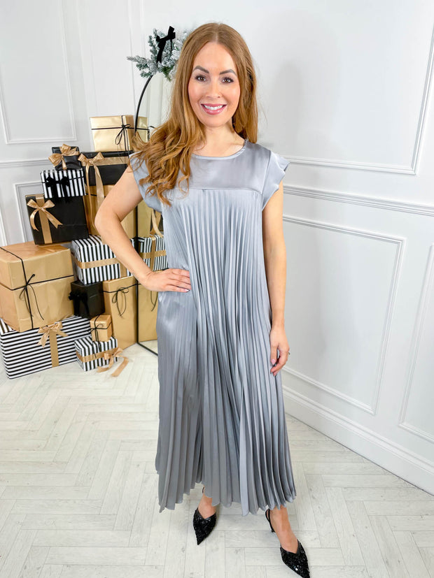 The Satin Everyday Dress - Silver