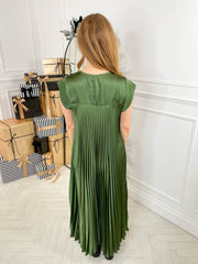 The Satin Everyday dress -Olive Green