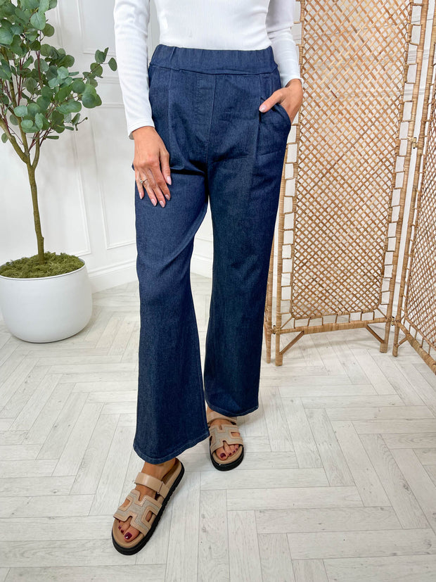 Denim Wide Leg Magic Pant - 2 Colours