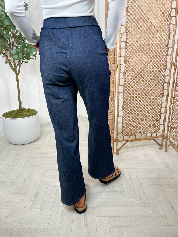 Denim Wide Leg Magic Pant - 2 Colours
