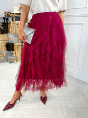 Rue Skirt - Burgundy