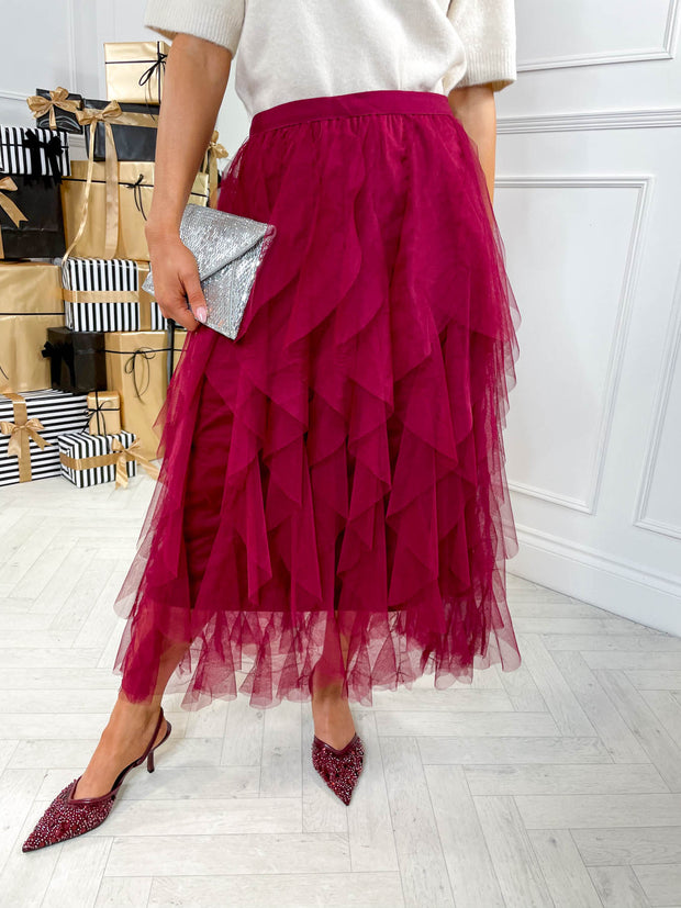 Rue Skirt - Burgundy