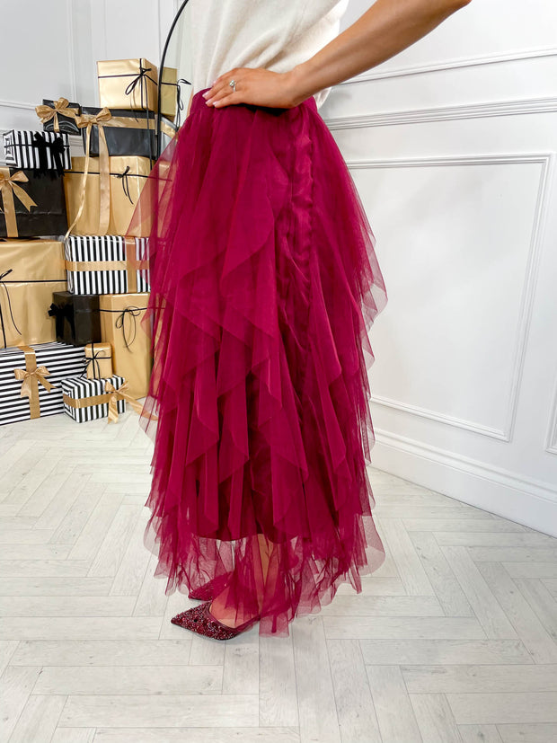 Rue Skirt - Burgundy