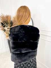 Joanna Cropped Gilet - Black