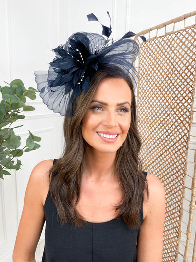 Tiffany Fascinator - Navy