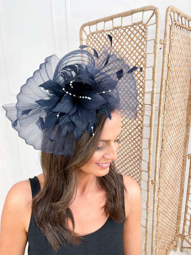 Tiffany Fascinator - Navy