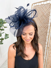 Poppy Fascinator - Navy