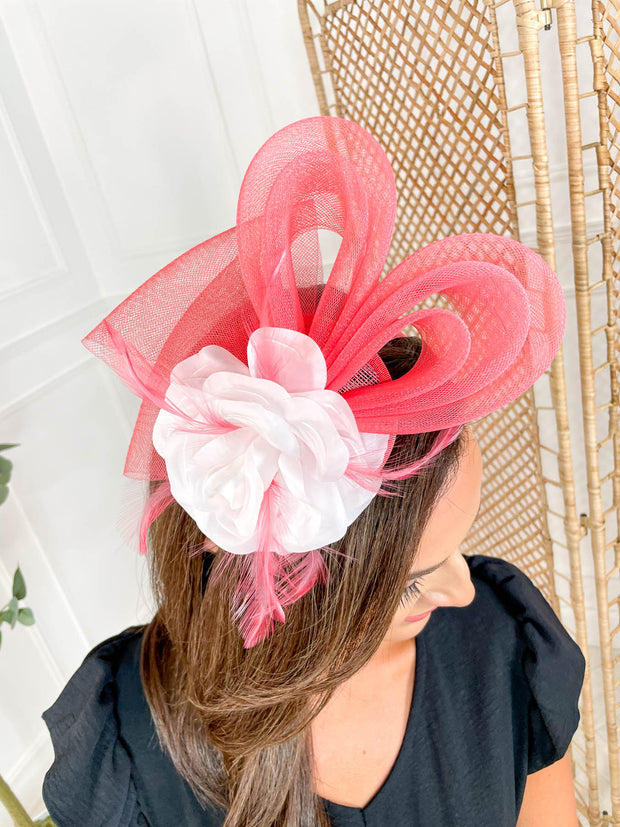 Faith Fascinator - Coral