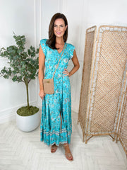 Micha Dress - Turquoise Floral