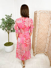 Elessa Dress - Pink Paisley