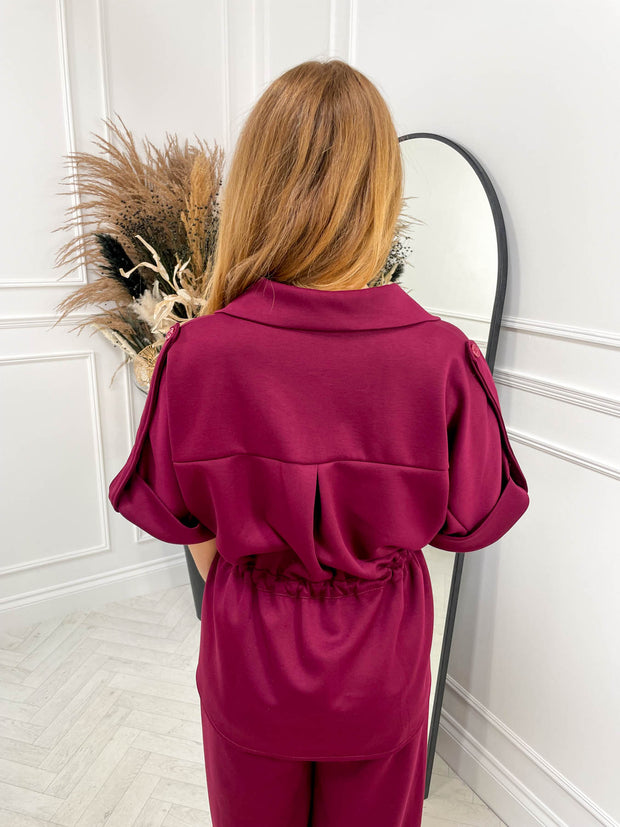 Tiffany Two Piece Set - Burgundy