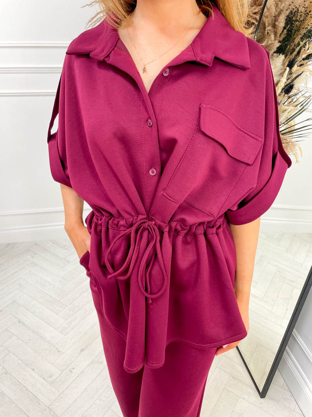 Tiffany Two Piece Set - Burgundy
