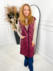 Coffee Run Gilet - Burgundy