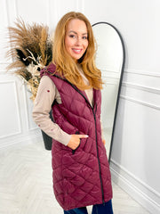 Coffee Run Gilet - Burgundy