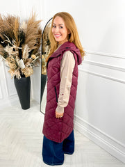Coffee Run Gilet - Burgundy