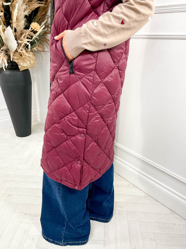 Coffee Run Gilet - Burgundy