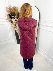 Coffee Run Gilet - Burgundy