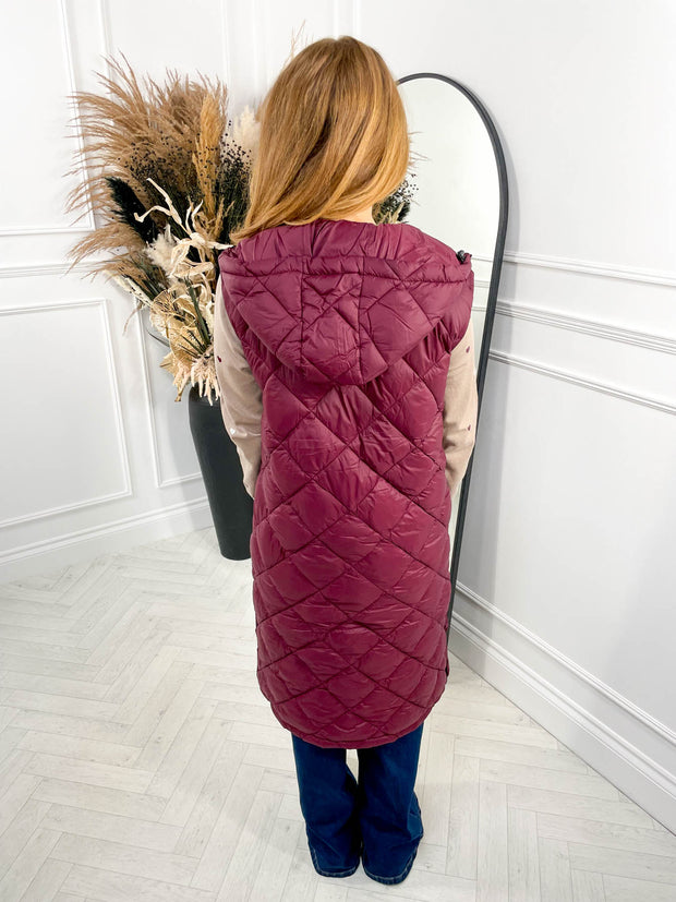 Coffee Run Gilet - Burgundy