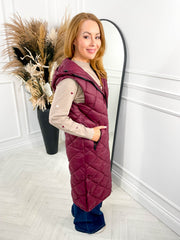 Coffee Run Gilet - Burgundy