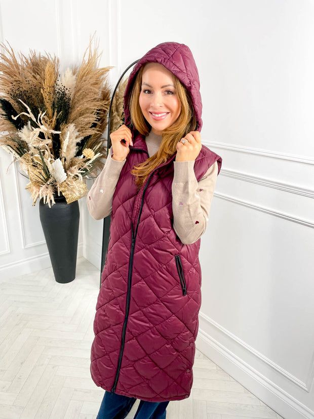 Coffee Run Gilet - Burgundy