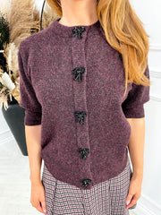 Fern Cardigan - Deep Burgundy