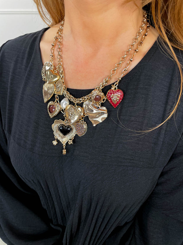 Clarette Charm Necklace - Gold