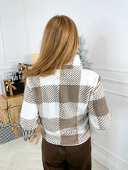 Hattie Checked Fleece - Brown
